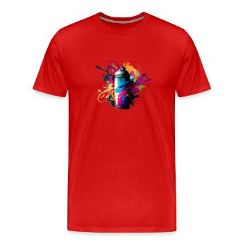 Can Graffiti - Männer Premium Bio T-Shirt - Rot - Vorne - Damien (186cm)