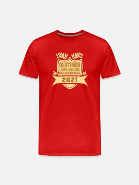 Oma 2021 - Männer Premium Bio T-Shirt - Rot