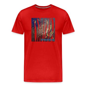 Gemälde Kunst Bevakesha - Männer Premium Bio T-Shirt - Rot - Vorne - Damien (186cm)
