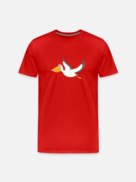 Pelican - Men's Premium Organic T-Shirt - red