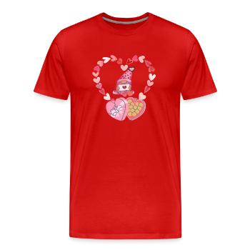 Nain aimant avec un message d’amour - T-shirt bio Premium Homme - rouge - Devant - Damien (186cm)