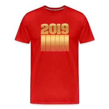 Year 2019 - Men's Premium Organic T-Shirt - red - Front - Damien (186cm)