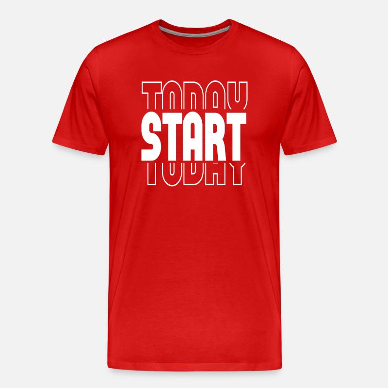 Start Today - Männer Premium Bio T-Shirt - Rot