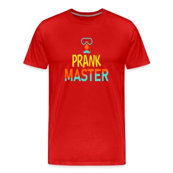 Prank Master Streich Avril Avril - T-shirt bio Premium Homme - rouge - Devant - Damien (186cm)