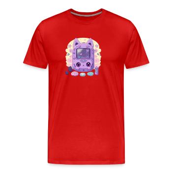 Pastel Tamagotchi - T-shirt bio Premium Homme - rouge - Devant - Damien (186cm)