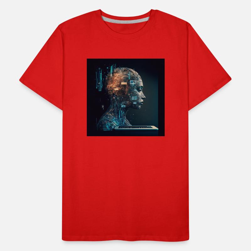 AI robot Men's Premium Organic T-Shirt