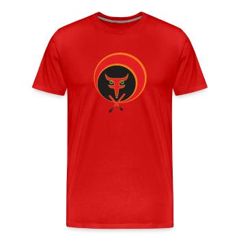 Le renard roux de la vie. - T-shirt bio Premium Homme - rouge - Devant - Damien (186cm)
