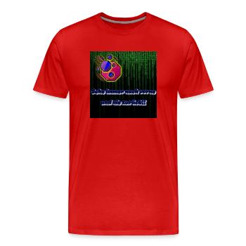 Sehe immer noch vorne ... - Männer Premium Bio T-Shirt - Rot - Vorne - Damien (186cm)