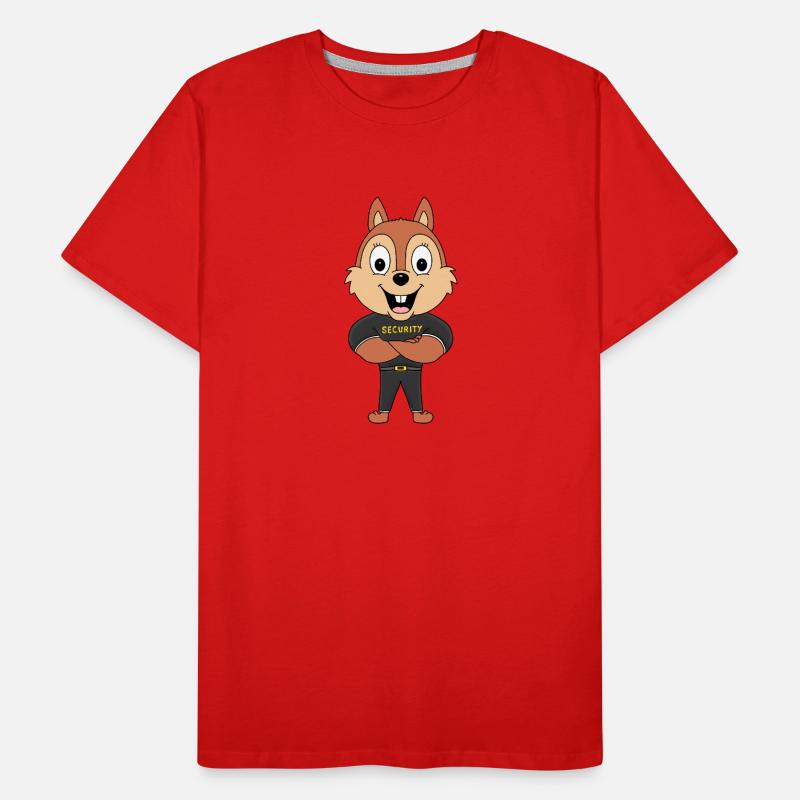 EICHHÖRNCHEN - SECURITY - TIER - TIERISCH Männer Premium Bio T-Shirt