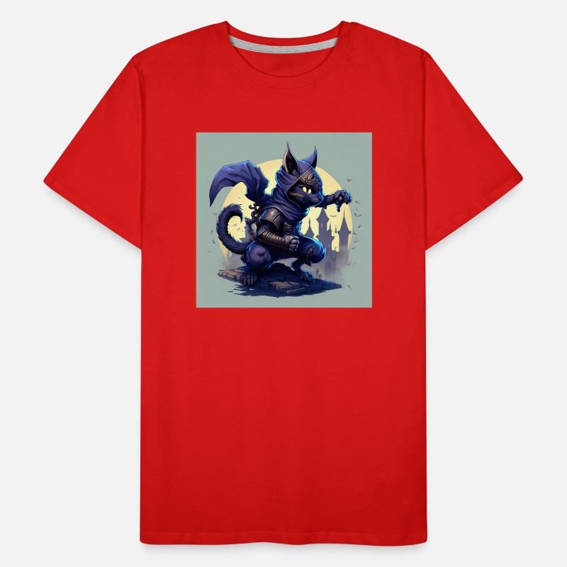 ninja chat T-shirt bio Premium Homme