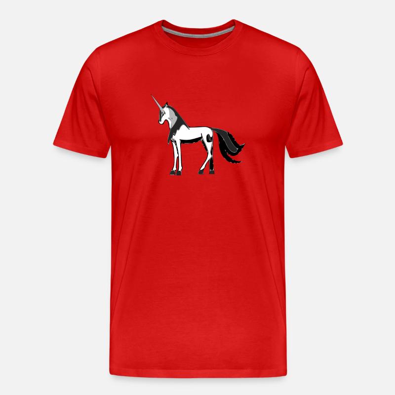 Das Einhorn - Männer Premium Bio T-Shirt - Rot