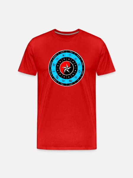 Sternzeichen | 12 Sternzeichen | Horoskope - Männer Premium Bio T-Shirt - Rot
