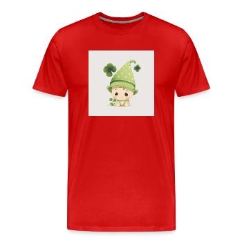 Lutin mignon - T-shirt bio Premium Homme - rouge - Devant - Damien (186cm)