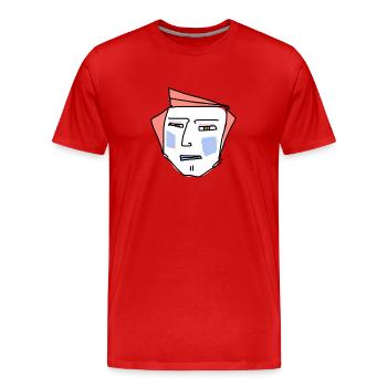 Simon Le Bleu - Men's Premium Organic T-Shirt - red - Front - Damien (186cm)