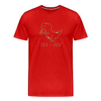 TEA REX - 2023 - Men's Premium Organic T-Shirt - red - Front - Damien (186cm)