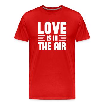 Love Is In The Air - Men's Premium Organic T-Shirt - red - Front - Damien (186cm)