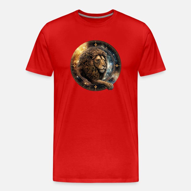 Sternzeichen Löwe Geschenk - Männer Premium Bio T-Shirt - Rot
