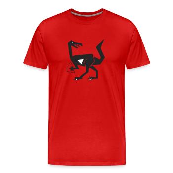 Iguanodon - T-shirt bio Premium Homme - rouge - Devant - Damien (186cm)
