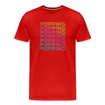 Popping Funk Style Retro - Männer Premium Bio T-Shirt - Rot - Vorne - Damien (186cm)