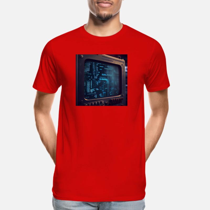 Code sur un écran de PC T-shirt bio Premium Homme