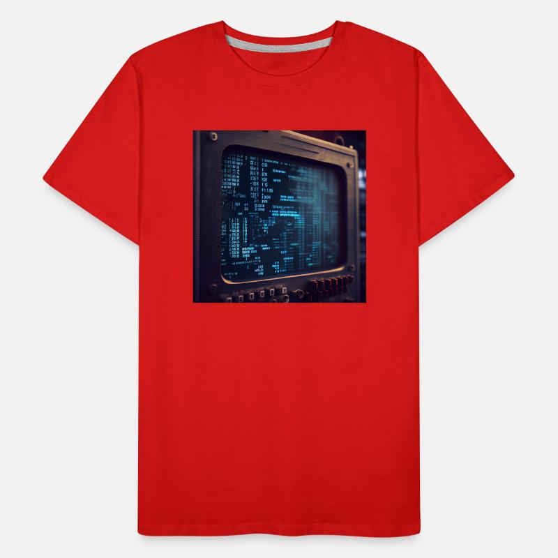Code sur un écran de PC T-shirt bio Premium Homme
