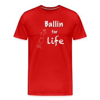 Basketball Sport Player Game Ballin Baskets - Männer Premium Bio T-Shirt - Rot - Vorne - Damien (186cm)