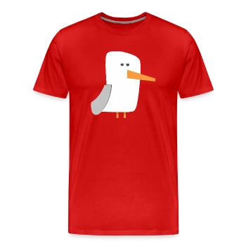 Möwe - Männer Premium Bio T-Shirt - Rot - Vorne - Damien (186cm)