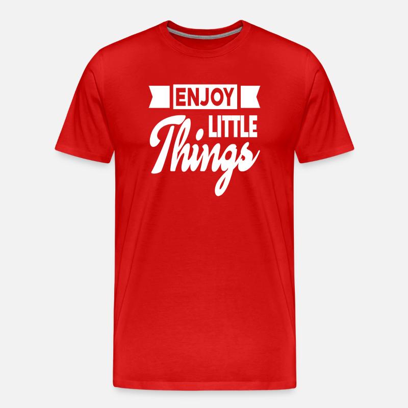 Enjoy Little Things - Männer Premium Bio T-Shirt - Rot