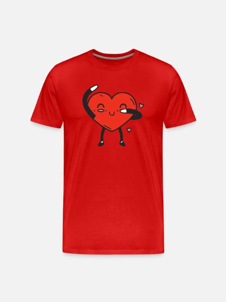 My Heart That Dab - Men's Premium Organic T-Shirt - red