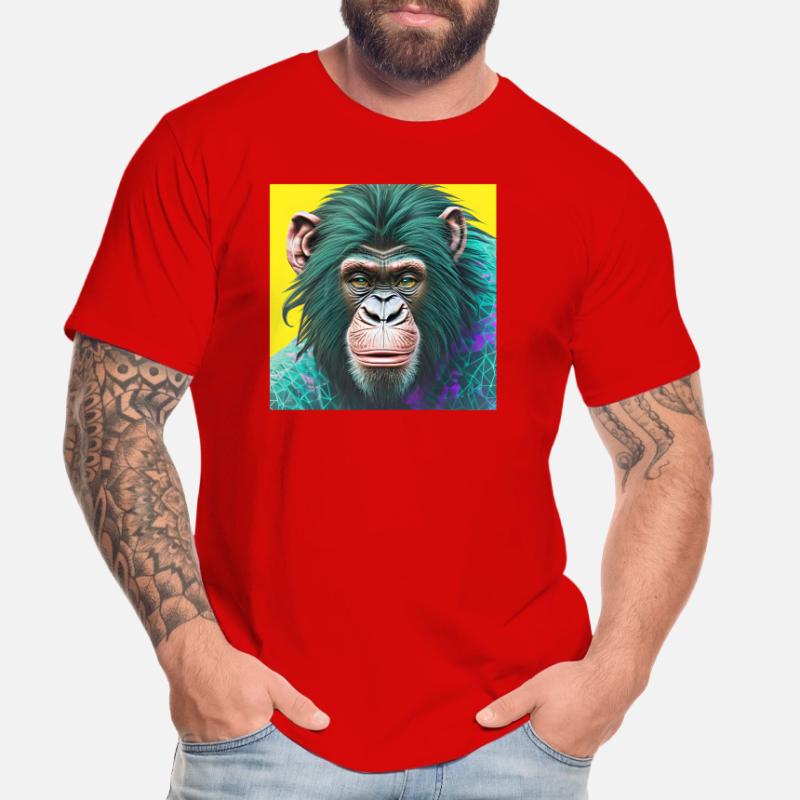 Neon Ape: Synthwave Evolution Men's Premium Organic T-Shirt