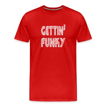 Gettin Funky - T-shirt bio Premium Homme - rouge - Devant - Damien (186cm)
