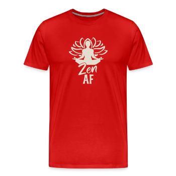 Zen AF - T-shirt bio Premium Homme - rouge - Devant - Damien (186cm)
