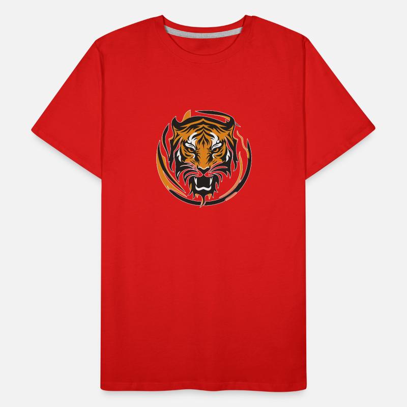 Wilder Tiger Männer Premium Bio T-Shirt
