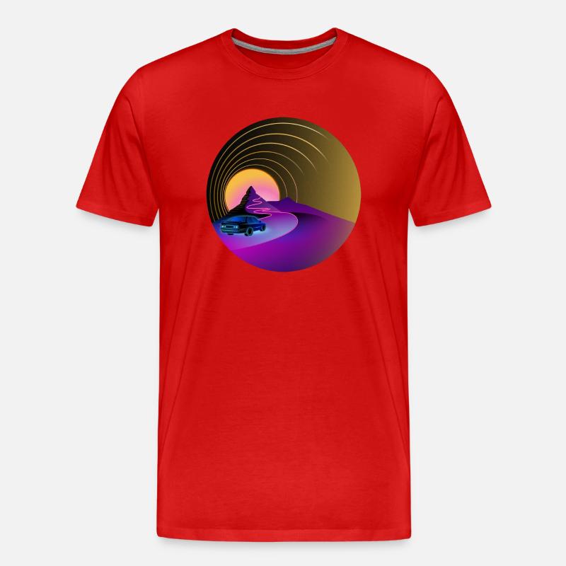 E30 - Retro - Synthwave - Style - Männer Premium Bio T-Shirt - Rot