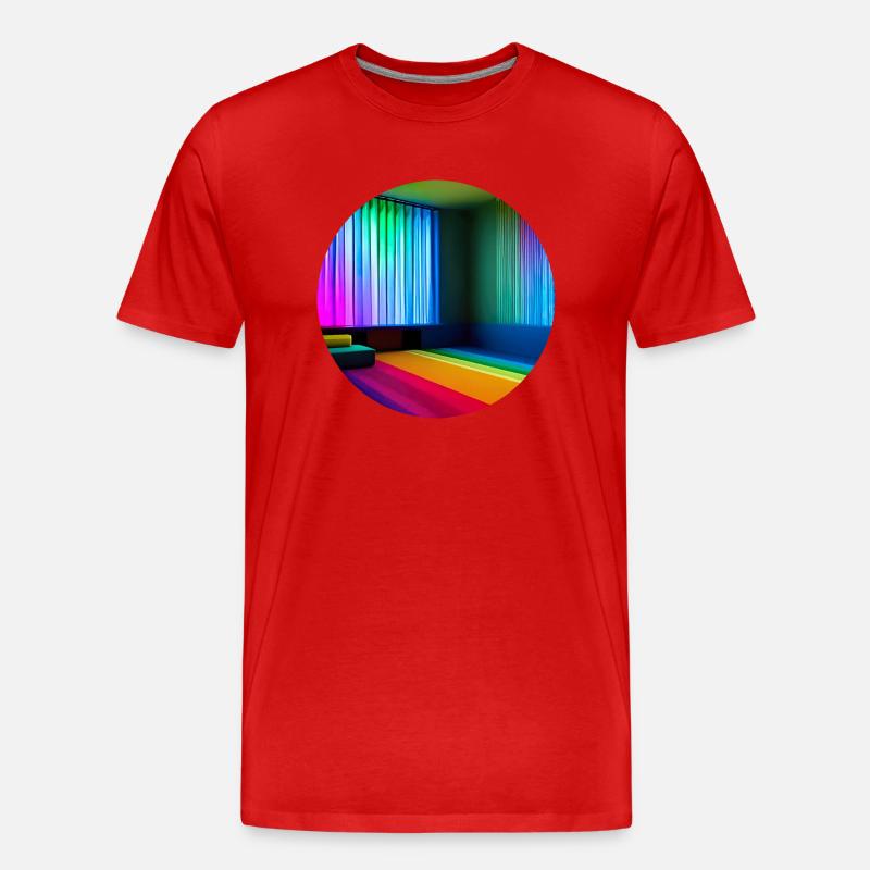 Art numérique de l’espace liminal - T-shirt bio Premium Homme - rouge