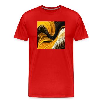 Everything is out of waves 6 - Men's Premium Organic T-Shirt - red - Front - Damien (186cm)