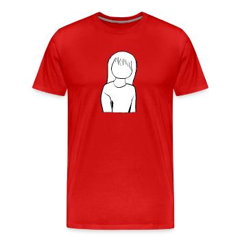 Anime Manga Fille Dessin animé - T-shirt bio Premium Homme - rouge - Devant - Damien (186cm)