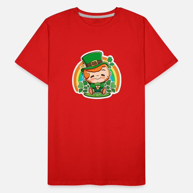 Autocollant de vacances de la Saint-Patrick T-shirt bio Premium Homme