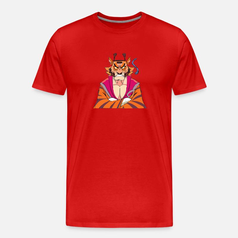 Arche den wütenden Tiger - Männer Premium Bio T-Shirt - Rot