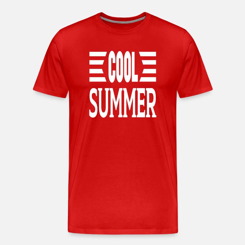 Cool Summer - Männer Premium Bio T-Shirt - Rot
