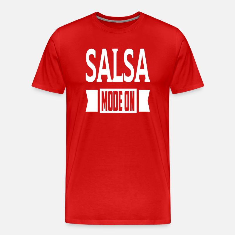 Salsa Mode On - Männer Premium Bio T-Shirt - Rot