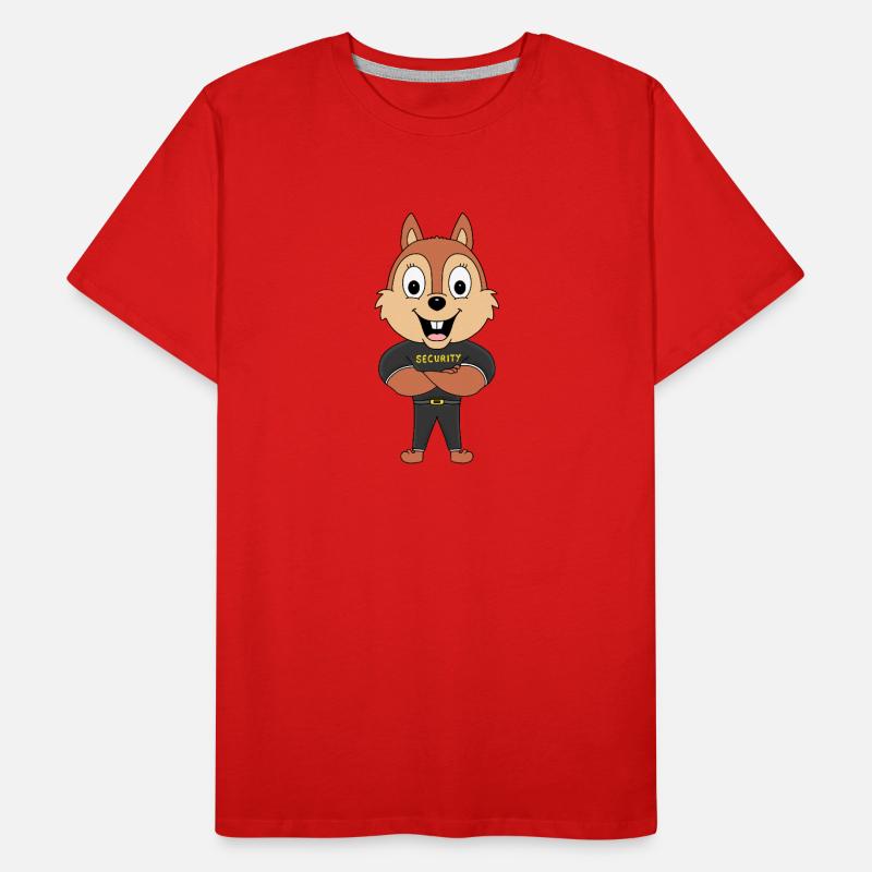 EICHHÖRNCHEN - SECURITY - TIER - TIERISCH Männer Premium Bio T-Shirt