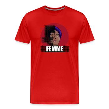 Femme - International Women’s Day - Männer Premium Bio T-Shirt - Rot - Vorne - Damien (186cm)
