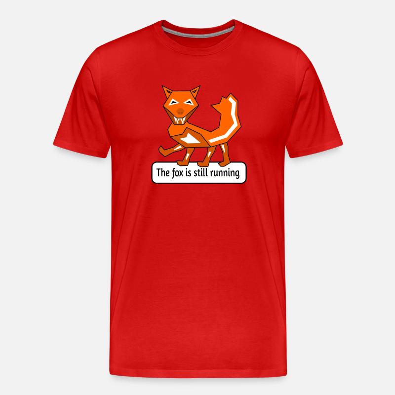 The fox is still running - Männer Premium Bio T-Shirt - Rot