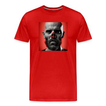 Nez rouge1 - T-shirt bio Premium Homme - rouge - Devant - Damien (186cm)