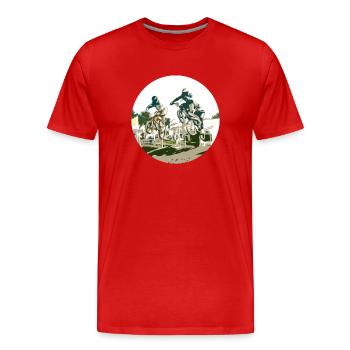 BMX - Männer Premium Bio T-Shirt - Rot - Vorne - Damien (186cm)