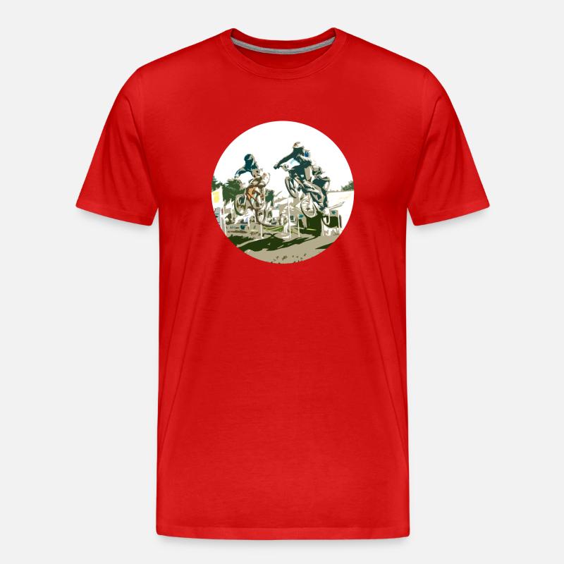BMX - Männer Premium Bio T-Shirt - Rot