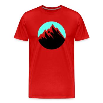 mountains - Männer Premium Bio T-Shirt - Rot - Vorne - Damien (186cm)