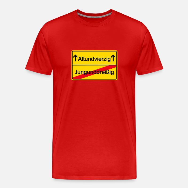 Altundvierzig - Männer Premium Bio T-Shirt - Rot