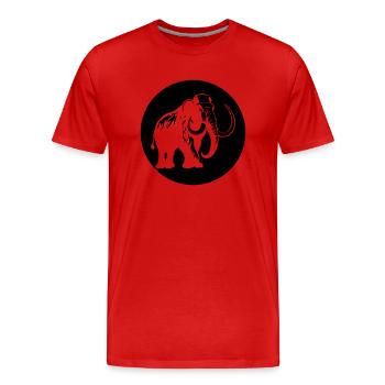 elephant - Männer Premium Bio T-Shirt - Rot - Vorne - Damien (186cm)